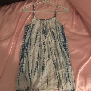 Tie die dress with open back